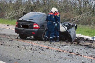 Погиб водитель «Приоры» в массовой аварии на трассе М-4 в Ростовской области
