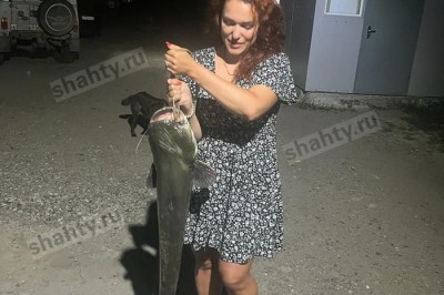 Жена выловила сома весом 10 кг в Дону в Ростовской области