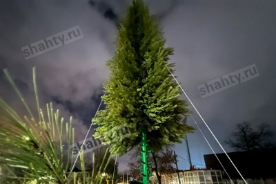В Шахтах устанавливают городскую елку — главный символ Нового года