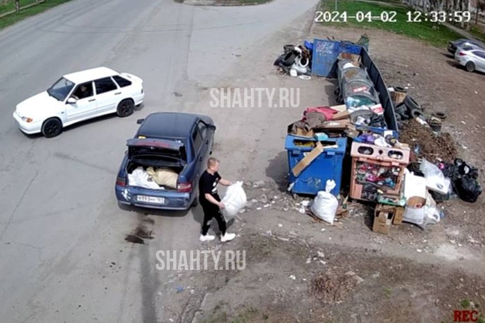 В Шахтах не повезло очередному «выгружальщику» мусора