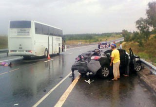 Массовое ДТП на трассе М4 — столкнулись 5 автомобилей и автобус, двое погибли, четверо ранены