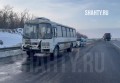 Рядом с г. Шахты на трассе М-4 автобус врезался в грузовик