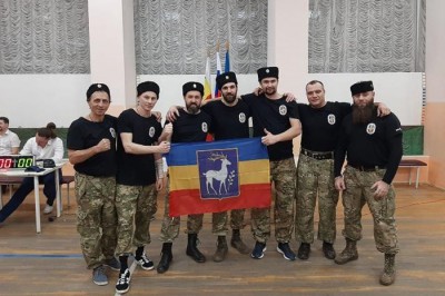 Казаки города Шахты стали призерами в спортивном ножевом бою