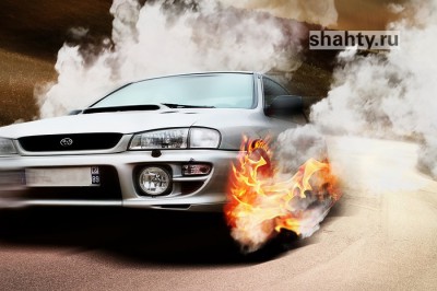 В Шахтах сгорел Hyundai Accent на Поповке