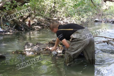 В Шахтах расчистили русло реки Грушевка — только в одном месте