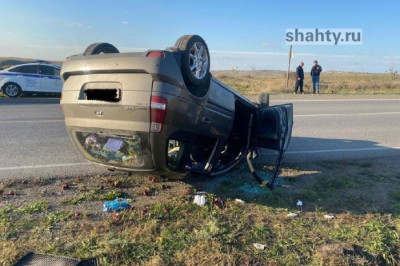 Погибла пассажирка в перевернувшемся Hyundai Matrix под городом Гуково