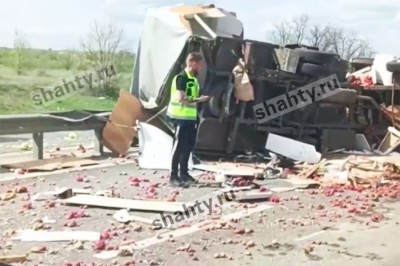 Перевернулась «Газель» на трассе М-4 «Дон» и овощи рассыпались по дороге: видео