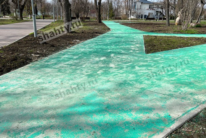 В Шахтах вновь покрасят велодорожки, возможно в фиолетовый