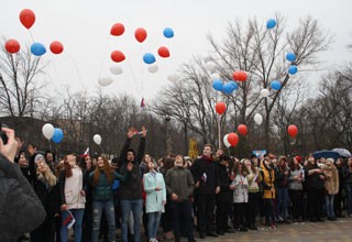 Воссоединение Крыма с Россией отпраздновали в г. Шахты в 3-й раз