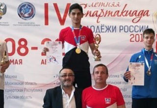 Золото завоевал Давид Назарян из г. Шахты на спартакиаде России по тхэквондо
