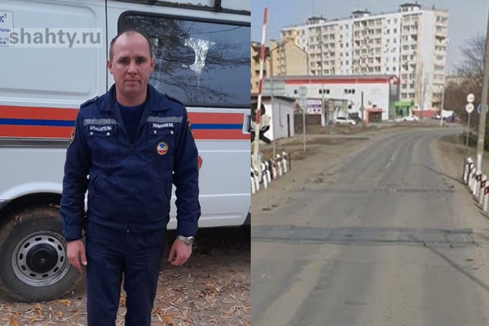 Рискуя жизнью спасатель убрал с ж/д переезда заглохшую машину женщины