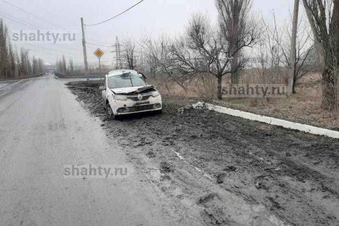 В Шахтах из-за собаки «Логан» протаранил столб: пострадал водитель
