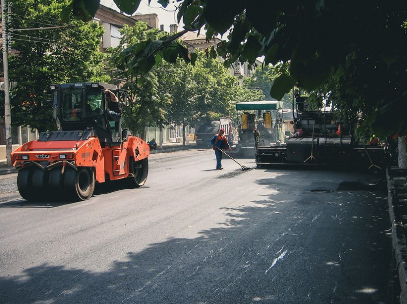 пр-т Победа Революции в г. Шахты, укладка асфальта - Шахты